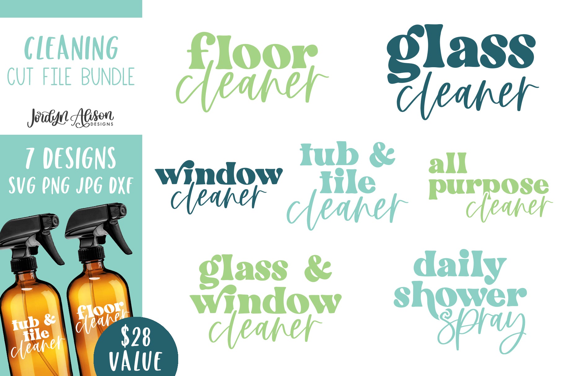 Cleaning Spray Bundle Vol 2, SVG Bundle