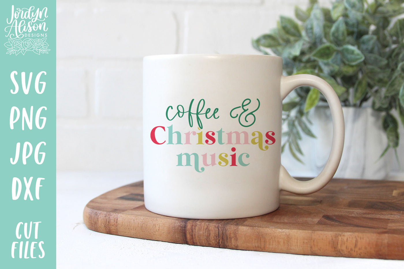 Coffee and Christmas Music SVG