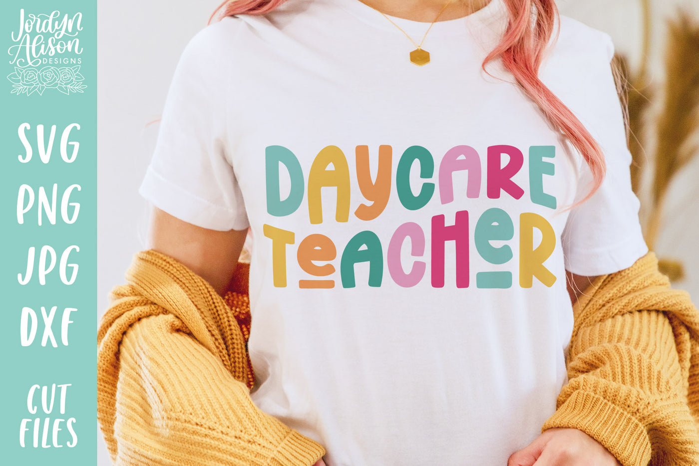 Daycare Teacher SVG | Wavy Retro Teacher SVG