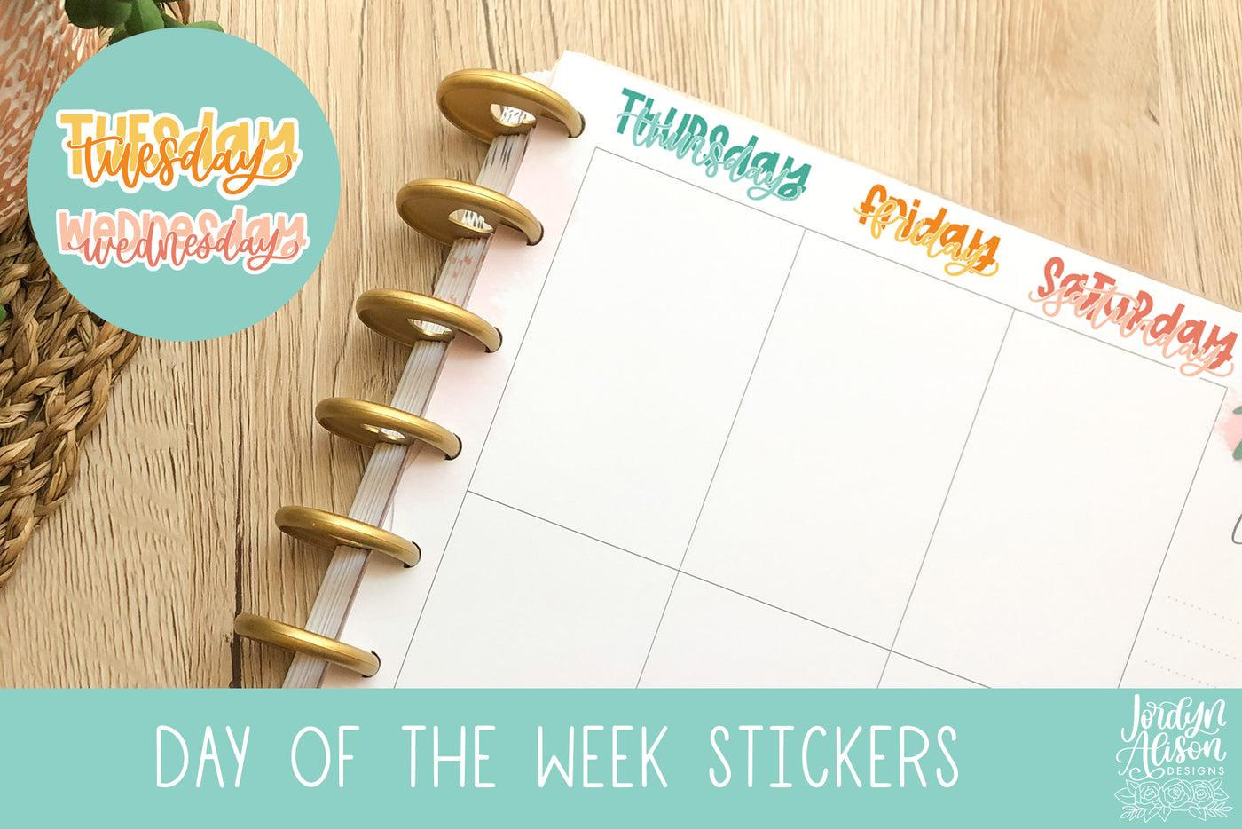 Day of the Week Planner Stickers