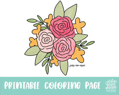 Floral Bundle Coloring Page