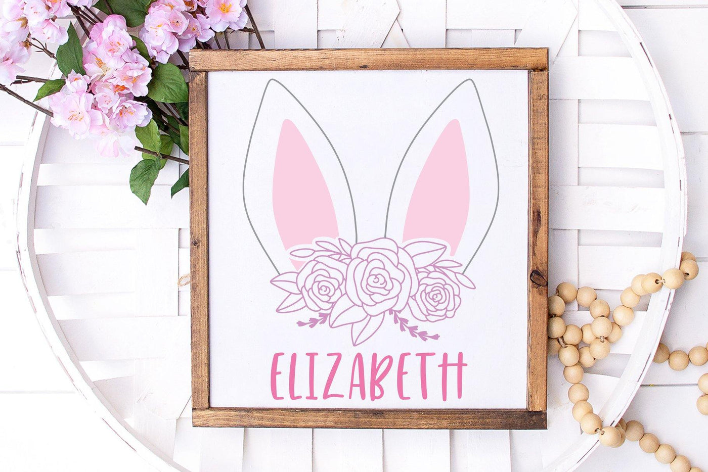 Cut File | Floral Easter Bunny Ears - JordynAlisonDesigns