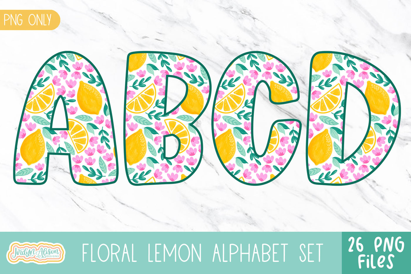 Floral Lemon Alpha Set