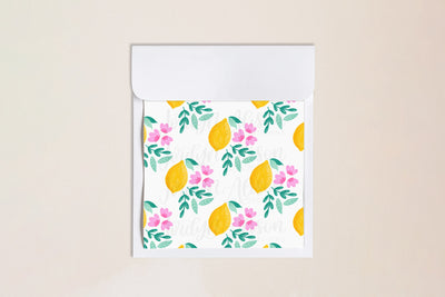 Floral Lemon Simple Seamless Pattern