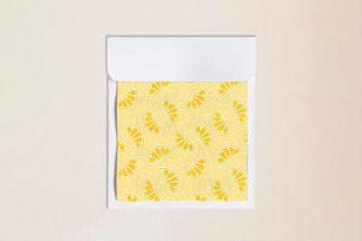 Floral Lemon Slices Seamless Pattern