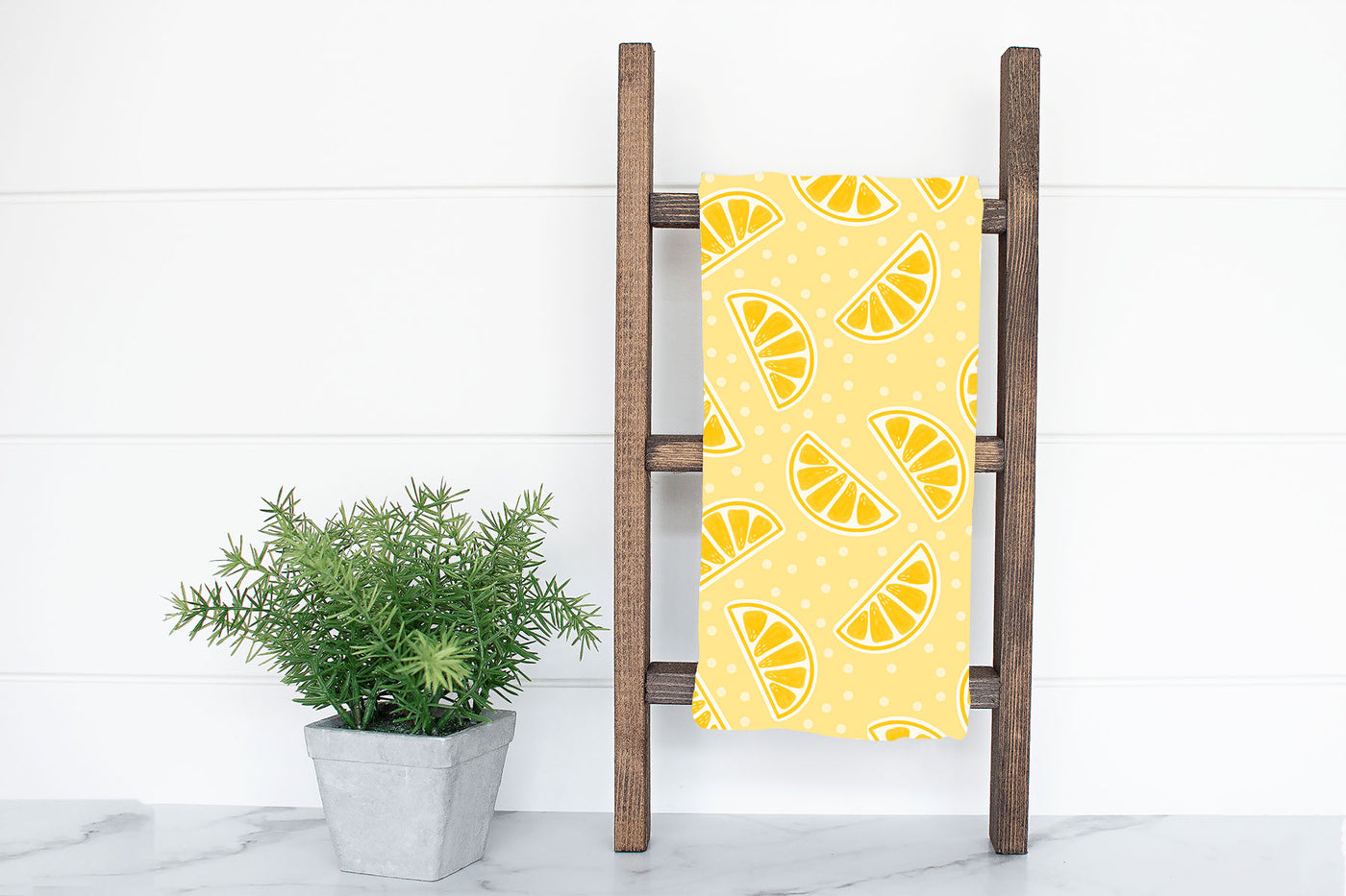 Floral Lemon Slices Seamless Pattern