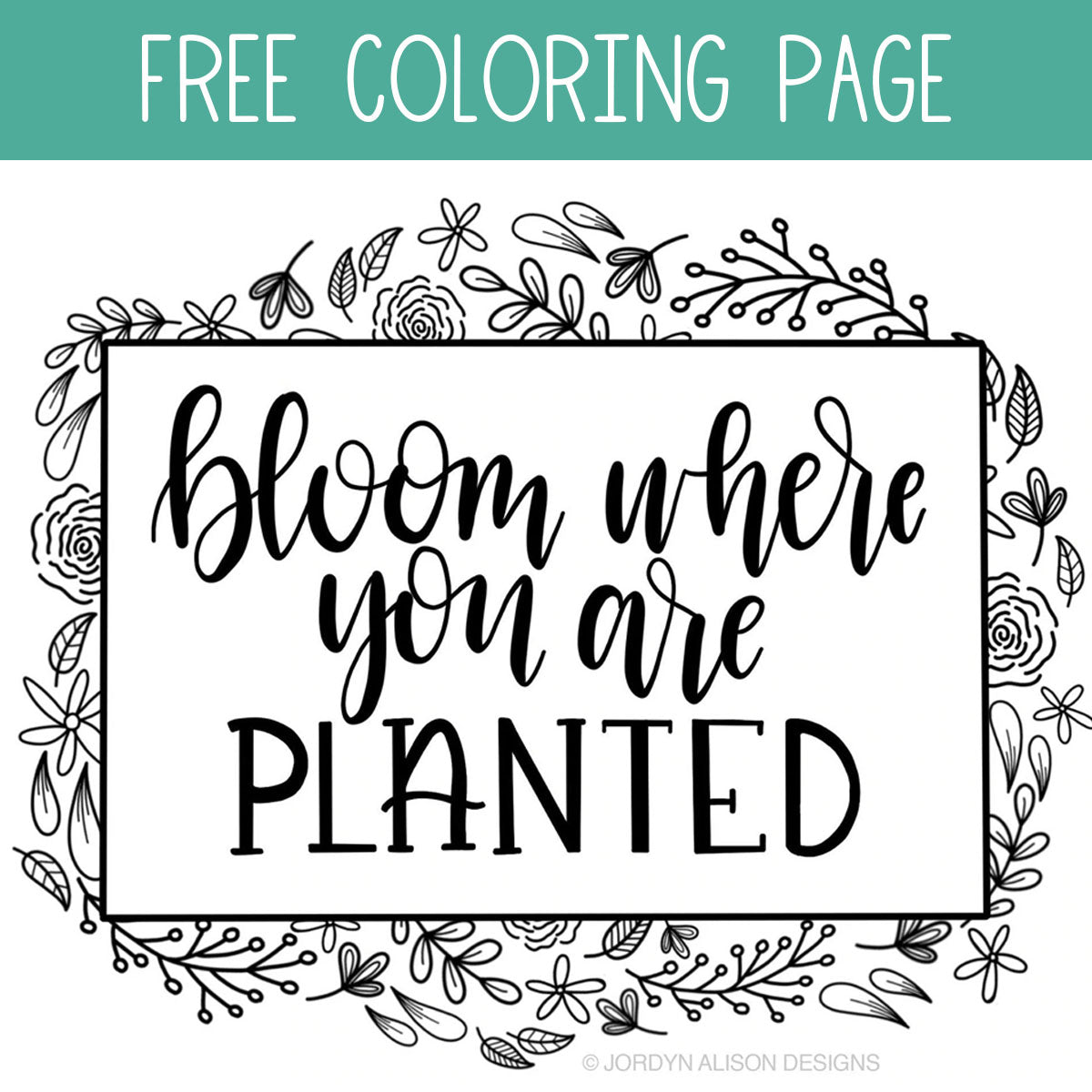 Bloom Coloring Page - JordynAlisonDesigns