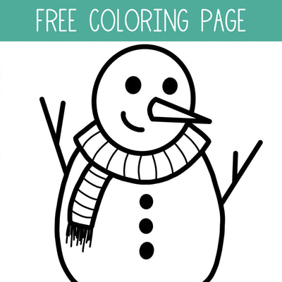 Snowman Coloring Page - JordynAlisonDesigns