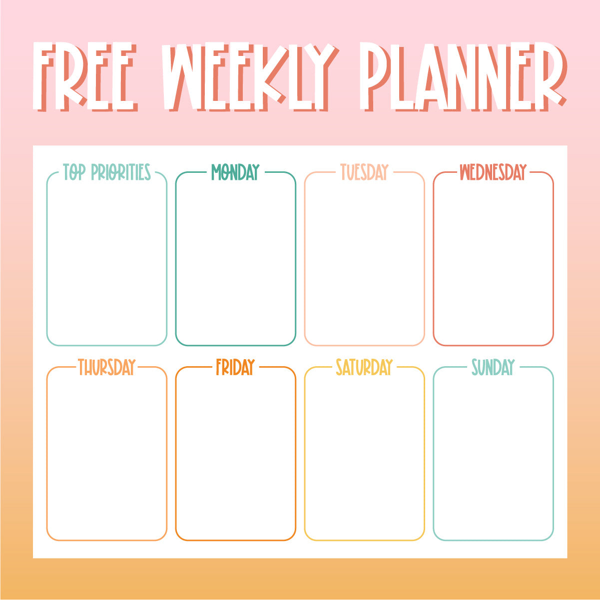 Free Weekly Planner