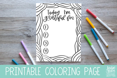 Grateful Coloring Page