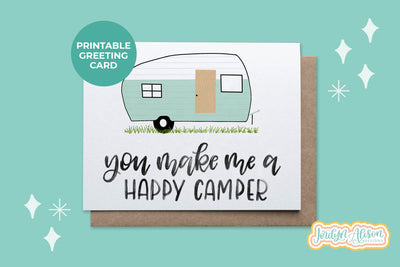Happy Camper Printable Card