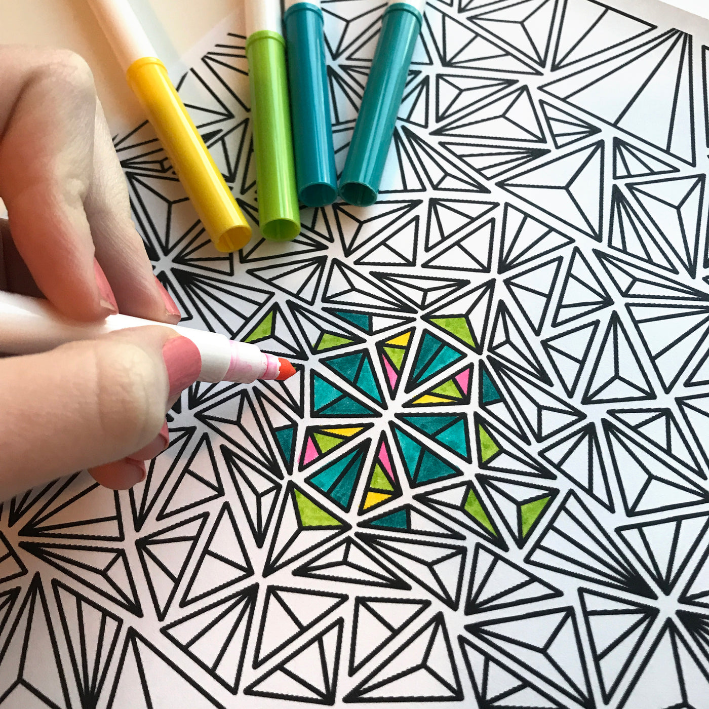 Triangles Coloring Page - JordynAlisonDesigns