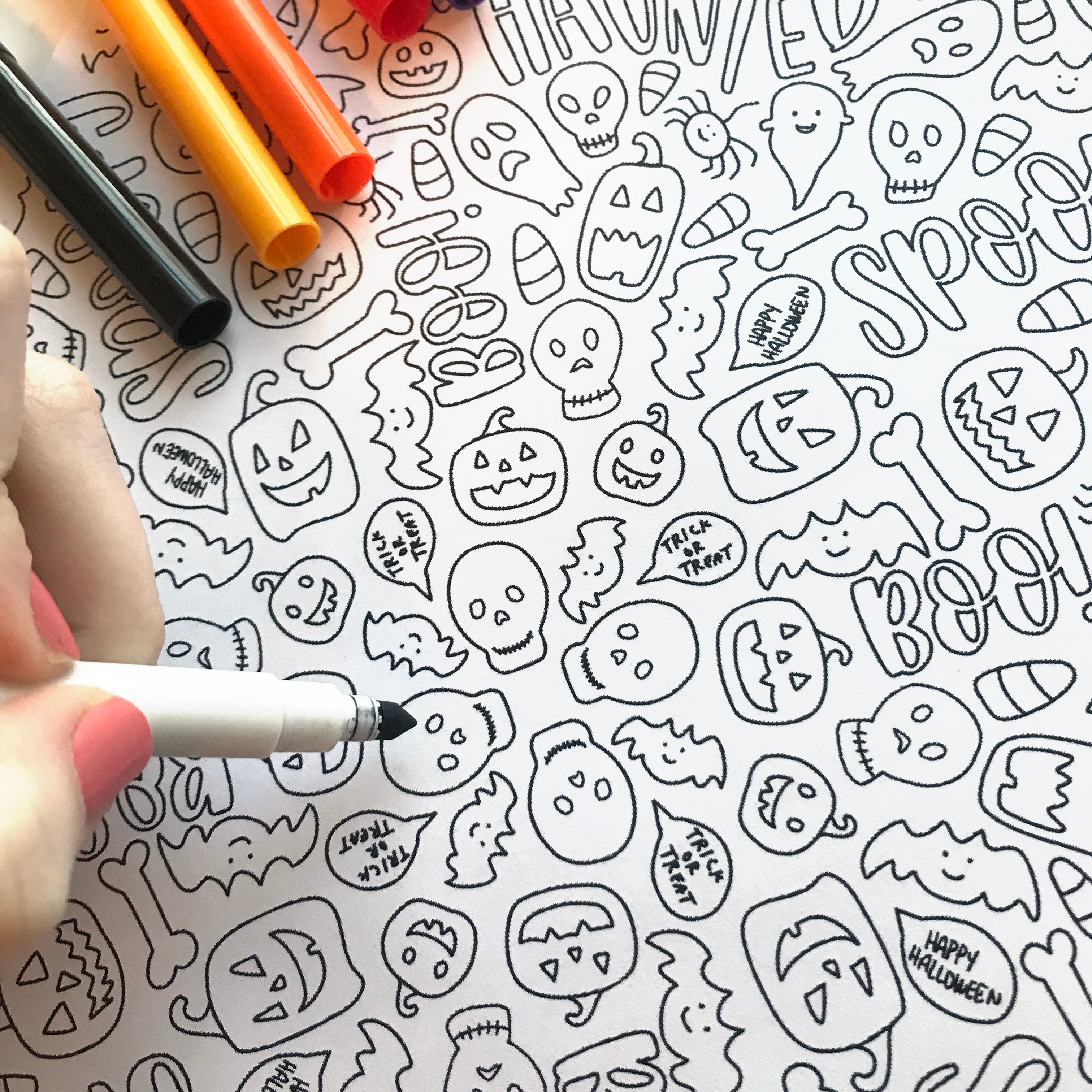 Halloween Coloring Page - JordynAlisonDesigns