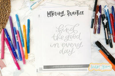 Lettering Quotes | Hand Lettering Practice Worksheet
