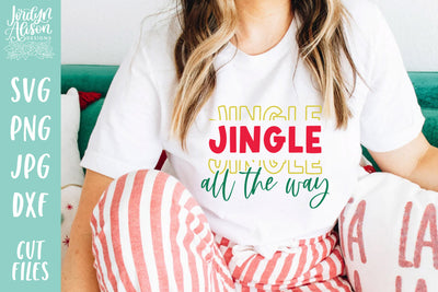 Jingle All The Way Stacked SVG