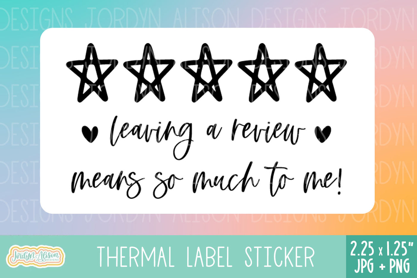 Leaving a Review Thermal Label Design