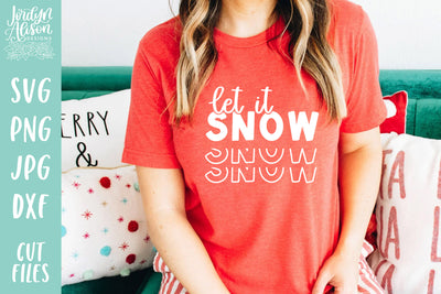 Let it Snow Stacked SVG