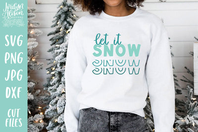 Let it Snow Stacked SVG