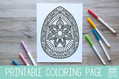 Mandala Egg Coloring Page