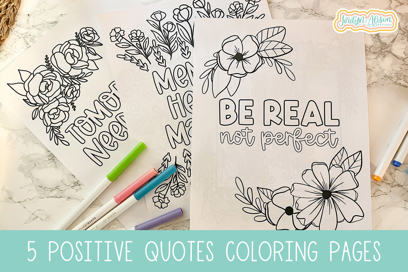Positive Quotes Coloring Pages