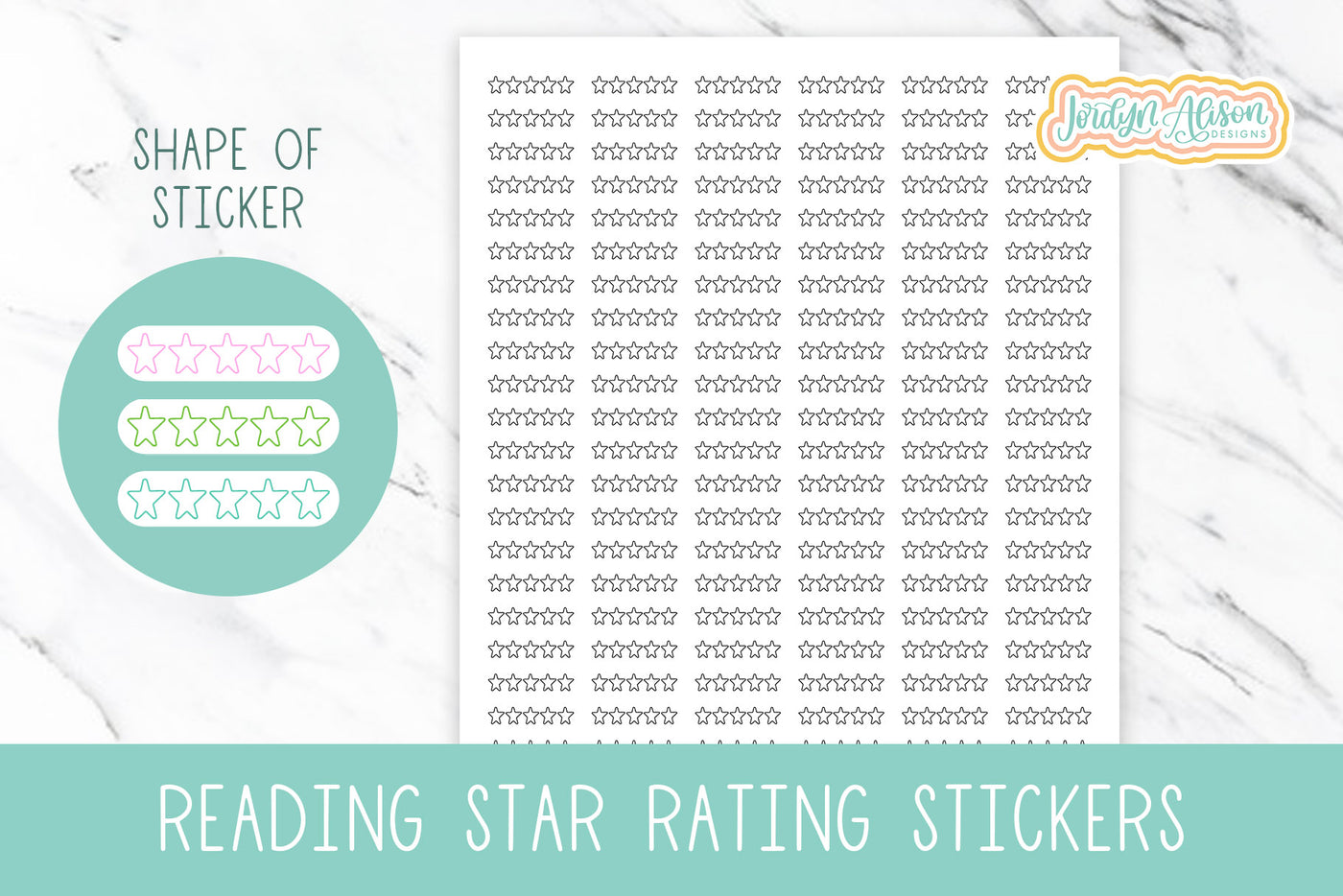 Star Ratings Sticker for Reading Journal