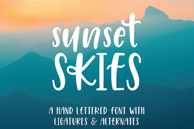 Sunset Skies Font - JordynAlisonDesigns