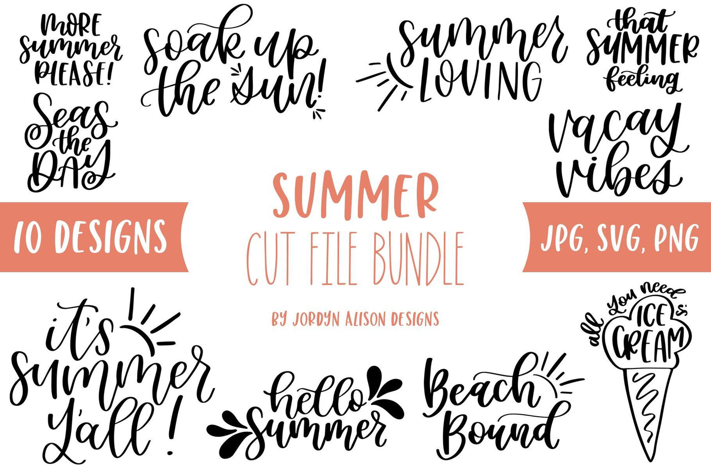 Cut File | 10 Summer SVG Bundle - JordynAlisonDesigns