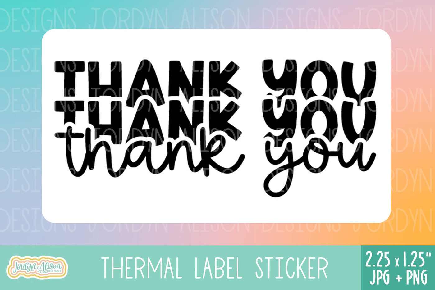 Thank You Thermal Label Design