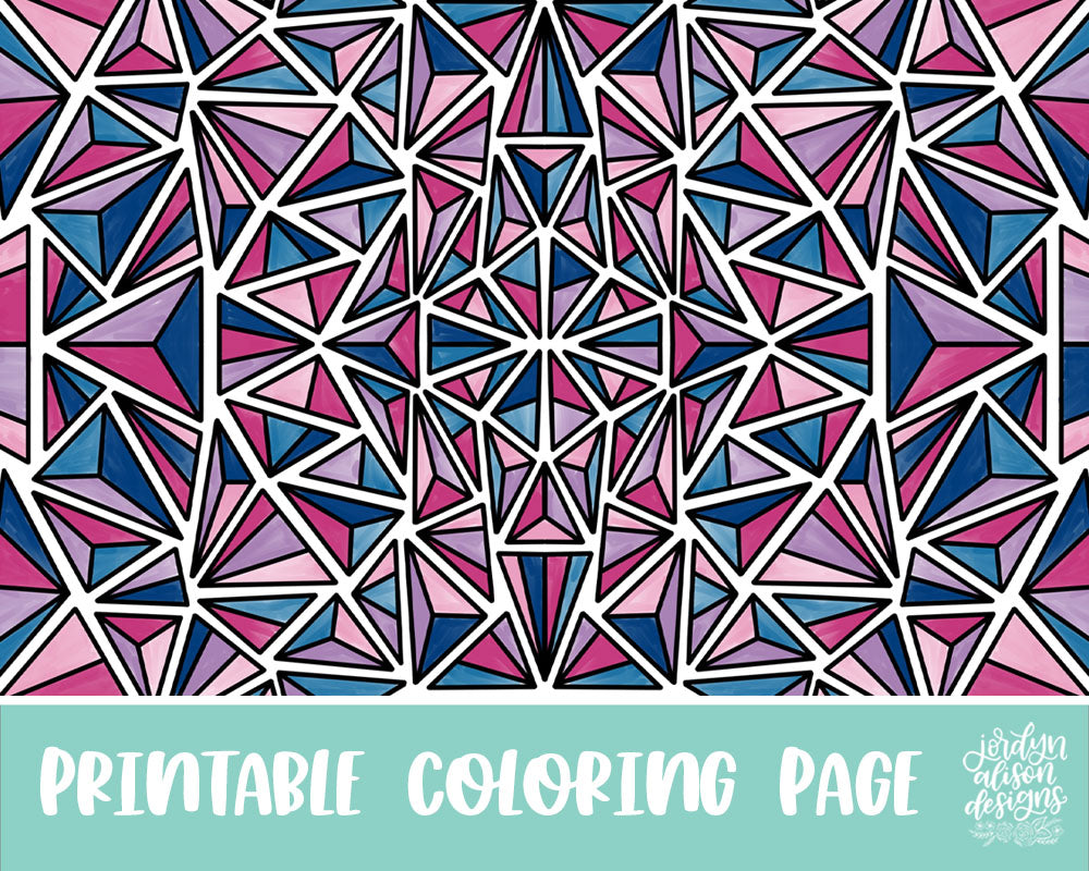 Triangle Pattern Coloring Pages | Zentangle Coloring – JordynAlisonDesigns free-printable-coloring-pages-as-for-me-and-my-homestead