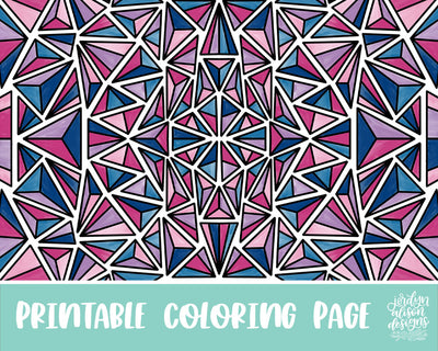 Triangles Coloring Page - JordynAlisonDesigns