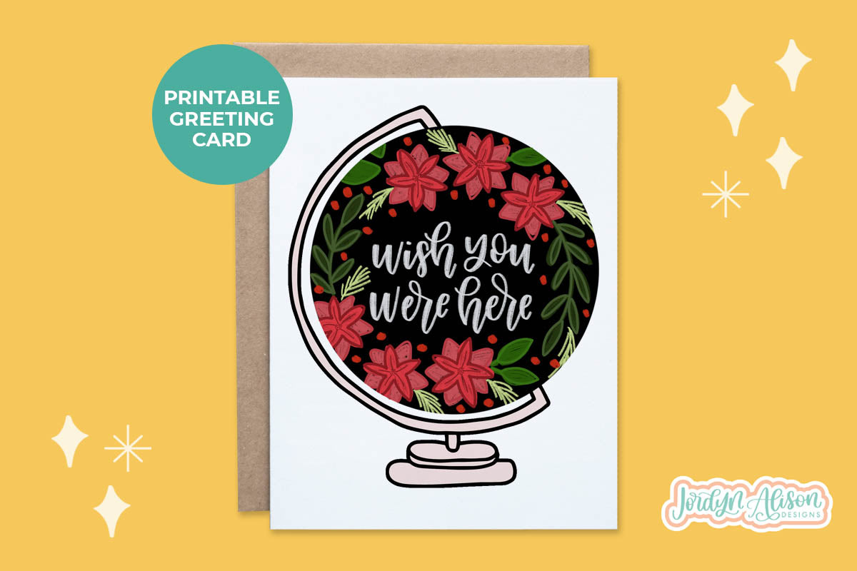 Wish You Were Here Printable Card