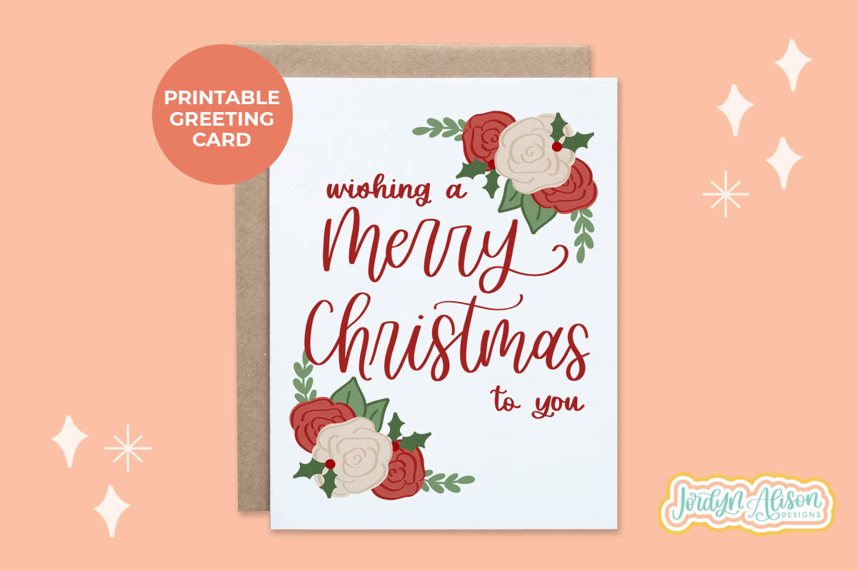 Wishing You a Merry Christmas Printable Card