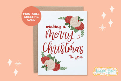 Wishing You a Merry Christmas Printable Card