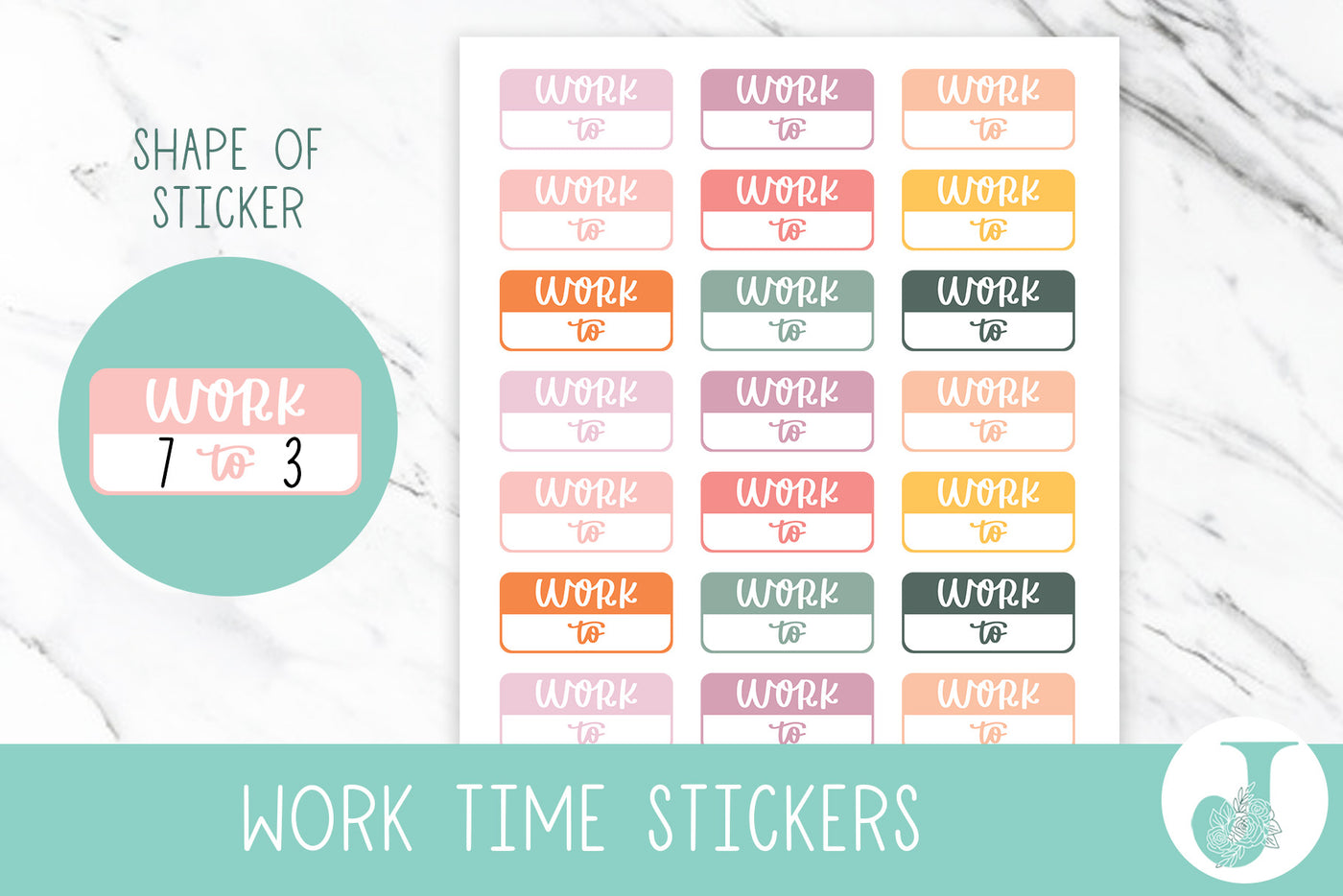 Work Schedule Planner Stickers