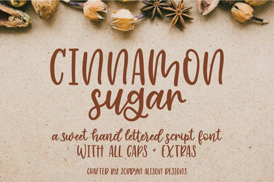 Cinnamon Sugar Script Font - JordynAlisonDesigns