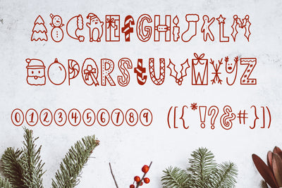Dasher, Christmas Symbols Font - JordynAlisonDesigns