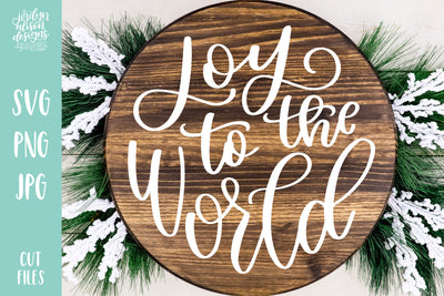 Joy to the World Circle Christmas SVG