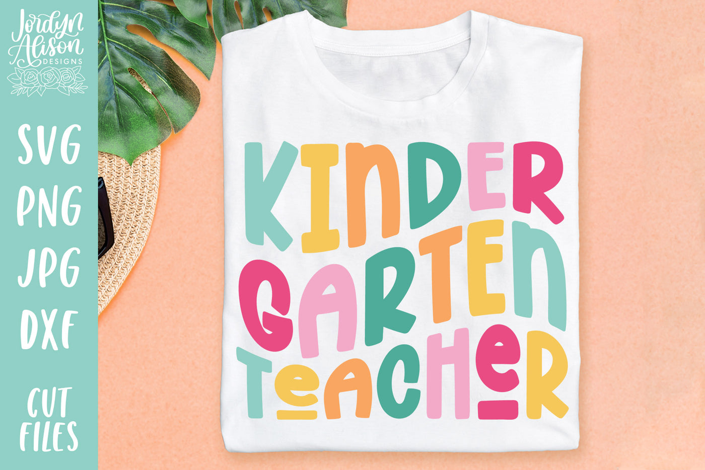 Kindergarten Teacher SVG | Wavy Retro Teacher SVG