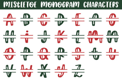 Mistletoe Split Monograms