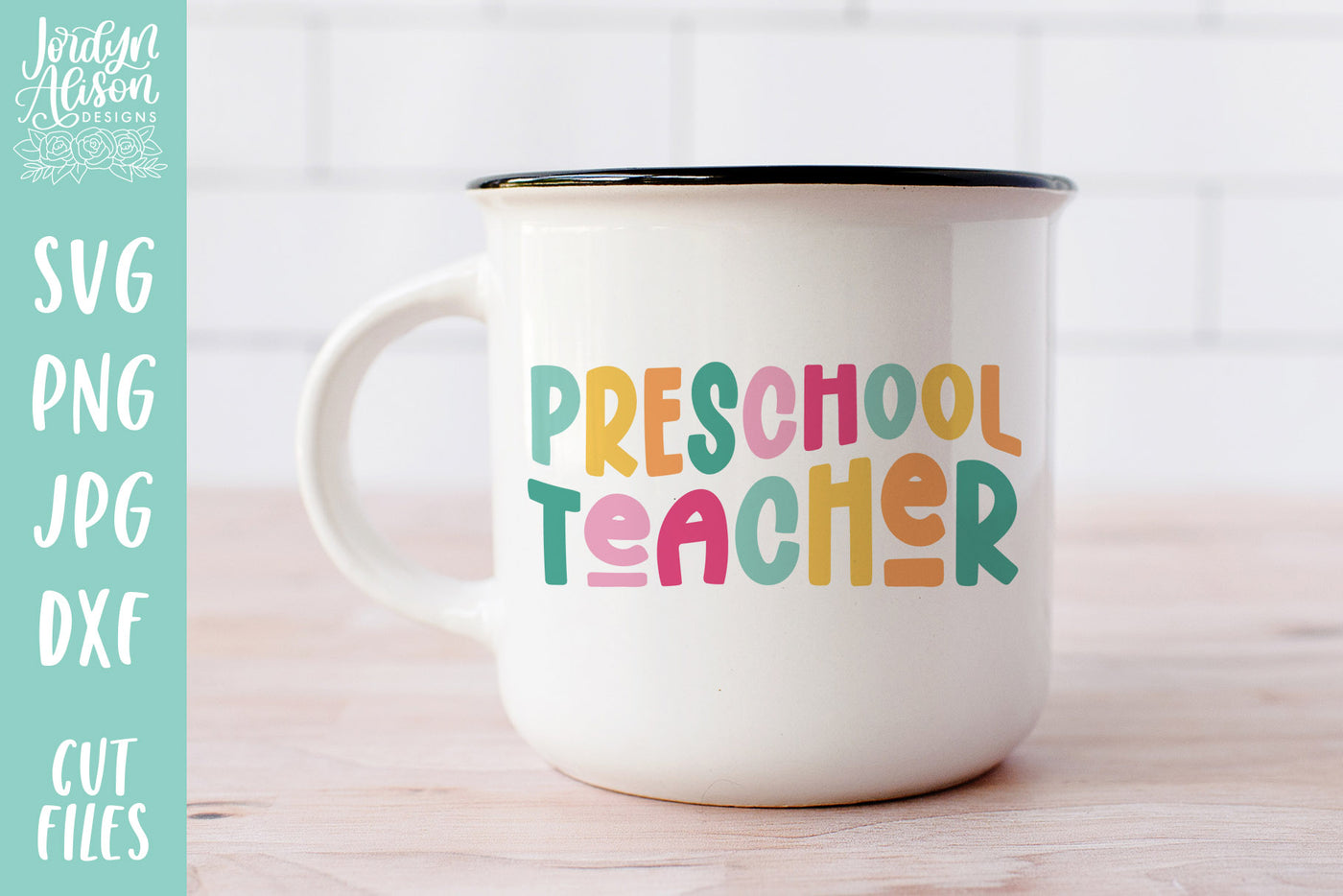 Preschool Teacher SVG | Wavy Retro Teacher SVG