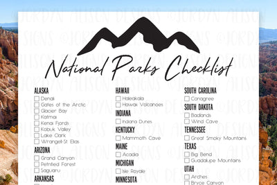 National Park Checklist - JordynAlisonDesigns